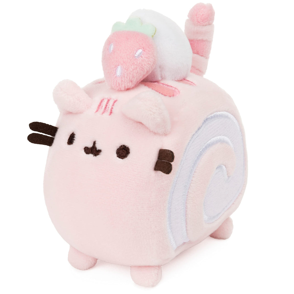Peluche Pusheen pastel de rollo, rosa y morado de 4 pulgadas