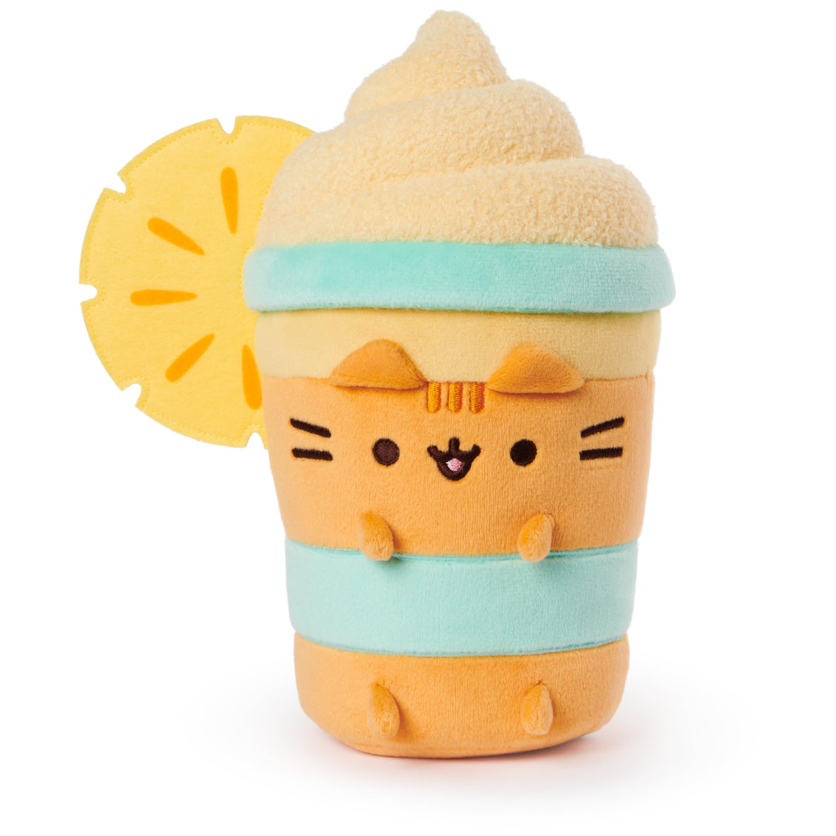 Peluche Pusheen con helado de piña, naranja de 9.5 pulgadas