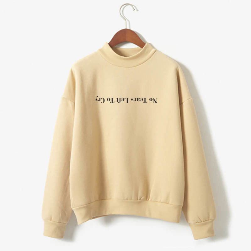 Sudadera estampada de manga larga para mujer