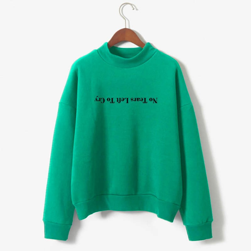Sudadera estampada de manga larga para mujer