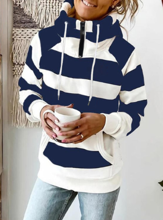 Printed long-sleeve hoodie for women