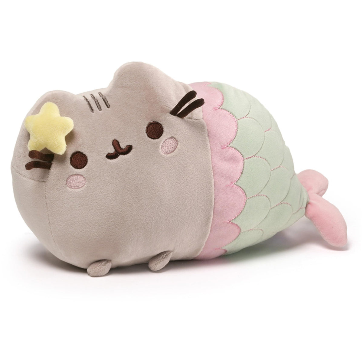 12-inch Pusheen mermaid plush, green and pink