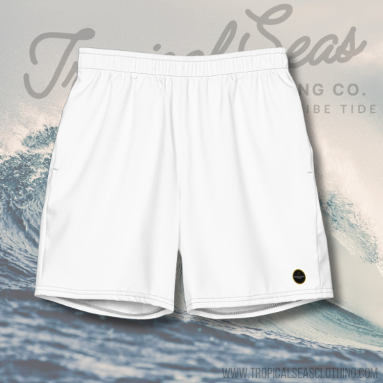 Short de playa ecológico blanco para hombre