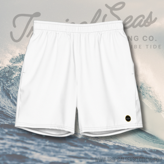 Men's white eco-friendly beach shorts