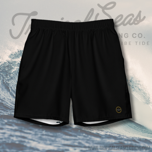 Men's black eco-friendly beach shorts