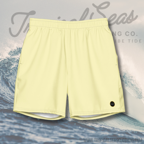 Short de playa ecológico amarillo para hombre