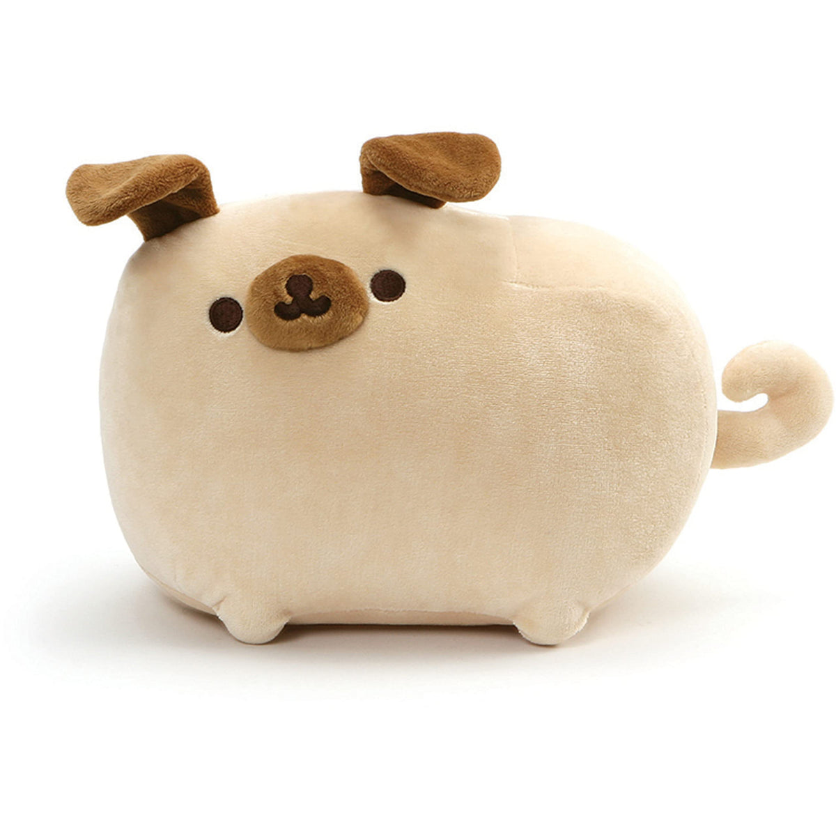 Peluche Pugsheen con orejas articulables, color beige de 9.5 pulgadas