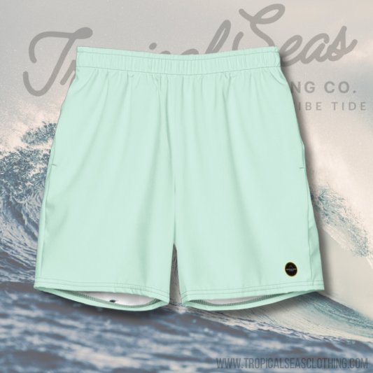 Men's eco-friendly sea green beach shorts