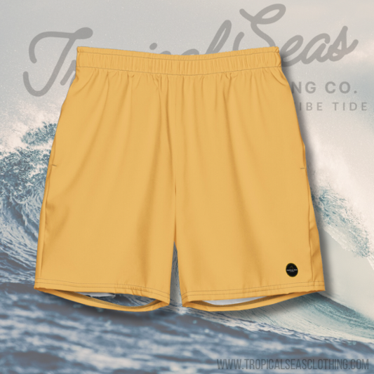 Men's gold eco-friendly beach shorts